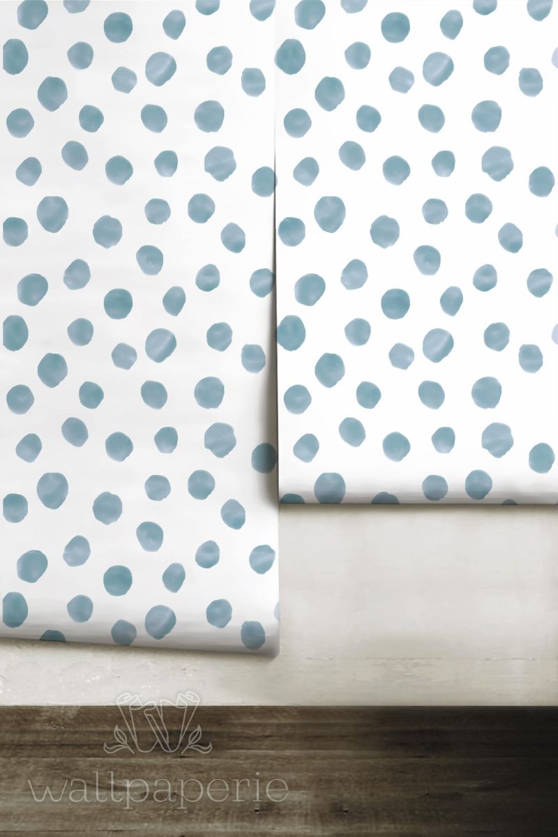 Watercolor Dots | Blue
