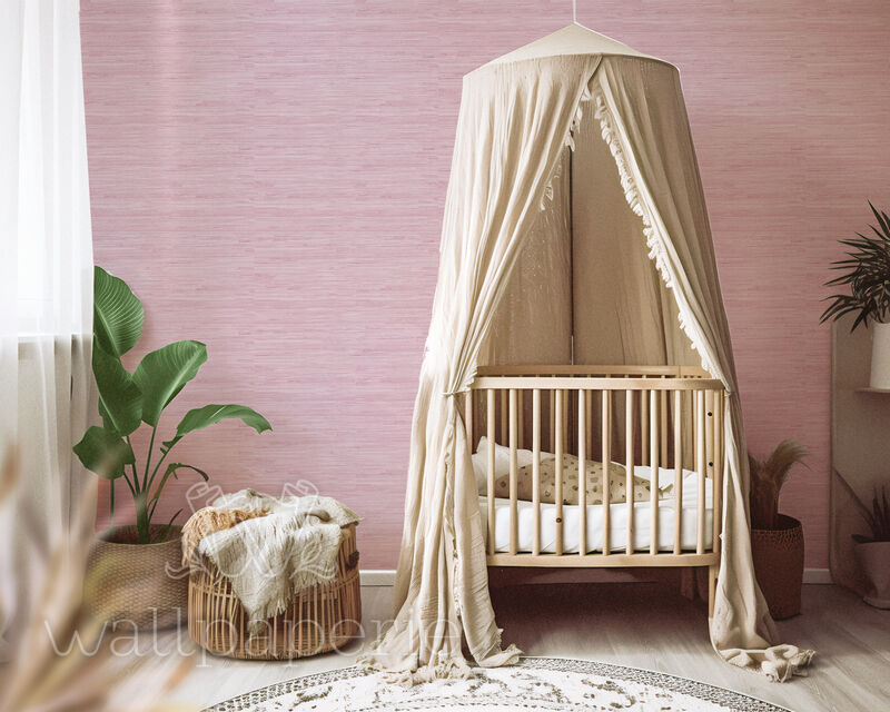 Faux Grasscloth | Pink