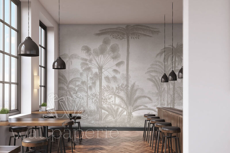 Tropicale Etched Mural Greige
