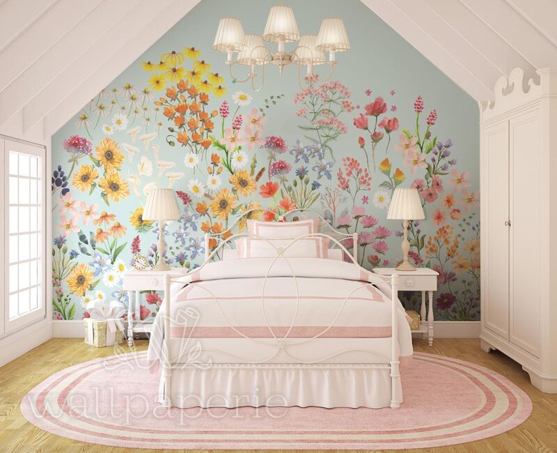 Wildflower Mural Sky