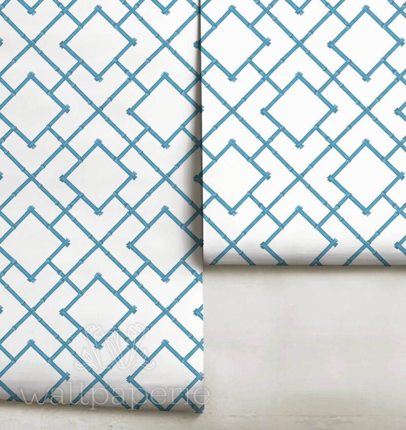 Bamboo Trellis | Jacaranda Blue