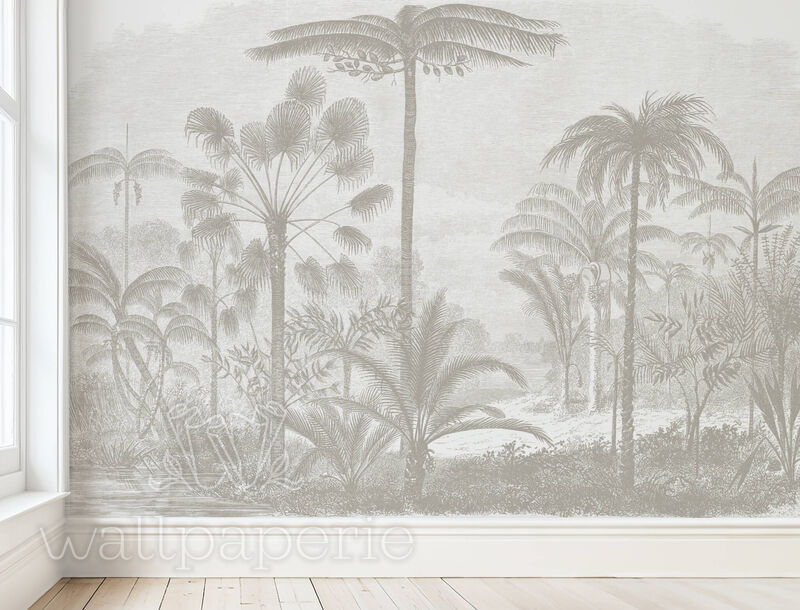 Tropicale Etched Mural Greige